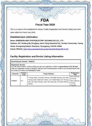 FDA certification